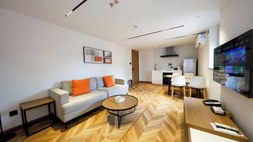 Condo conforto, 1 quarto, para não fumantes | Opções para refeição no quarto