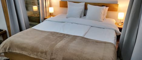 1 bedroom, iron/ironing board, travel crib, WiFi (free)