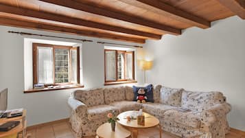 Fernseher, Kamin, Bücher