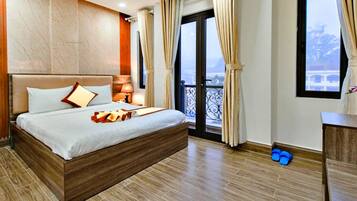 Egyptian cotton sheets, premium bedding, memory-foam beds, minibar