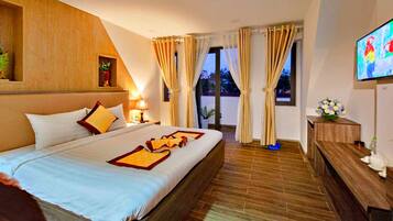 Egyptian cotton sheets, premium bedding, memory-foam beds, minibar