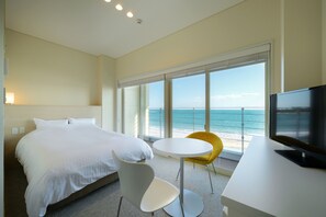 Chambre Double pour 1 personne, 1 grand lit 1 place, non-fumeurs, vue océan | Coffres-forts dans les chambres, Wi-Fi gratuit, draps fournis