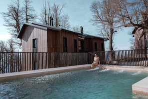 A heated pool