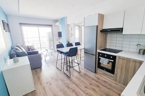 Fridge, microwave, stovetop, coffee/tea maker - Modern Retreat: 2br Stylish Apt with Comfy Rooms! (Larnaca)