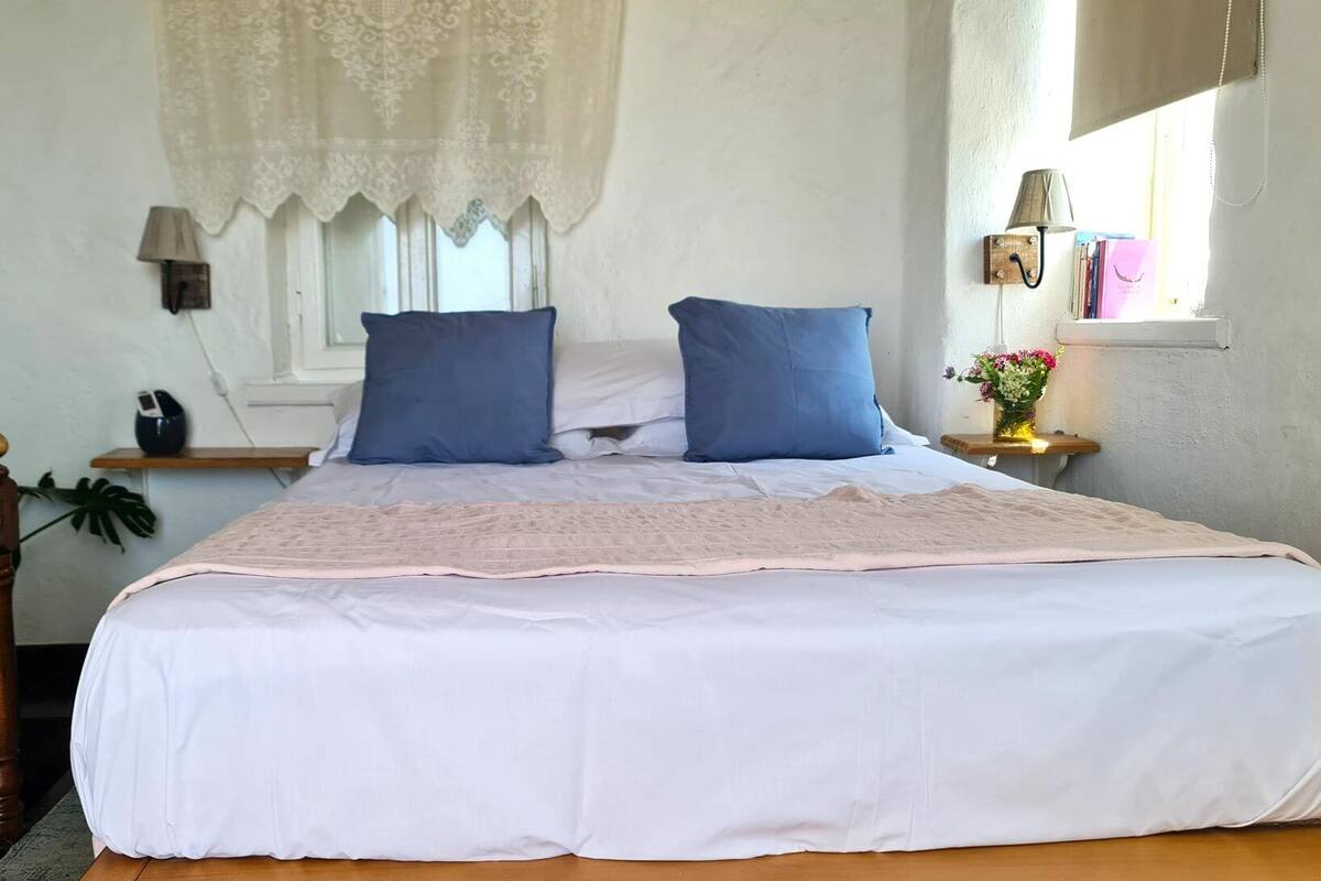 Blue House | 1 bedroom, laptop workspace, blackout drapes, iron/ironing board