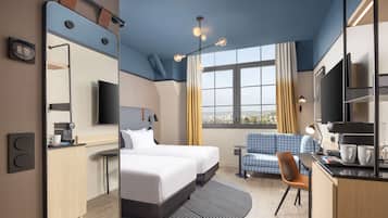Deluxe Room, 2 Twin Beds, City View (Cathedral View) | Premium bedding, in-room safe, desk, laptop workspace