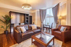 TV, fireplace, offices