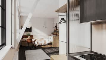 Laptop workspace, iron/ironing board, free WiFi, bed sheets