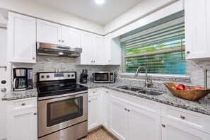 Fridge, microwave, coffee/tea maker