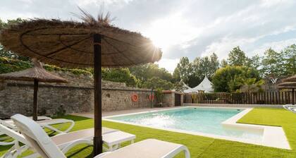 Family apartment with private garden and views of the main garden.