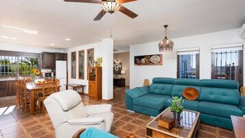 Fernseher, Kamin, DVD-Player