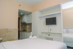 Interior - Minimalist And Comfy Studio At Grand Dhika City Apartment (Bekasi)