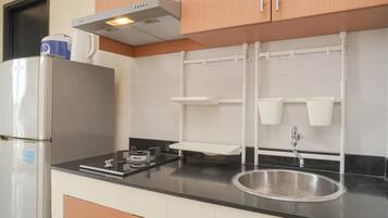 Appartement | Cuisine privée | Grand réfrigérateur, plaque de cuisson