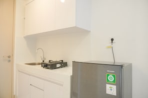 Studio | Private kitchen - Cozy And Homey Studio Room Tokyo Riverside Pik 2 Apartment (Teluknaga)