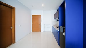 Departamento | Cocina privada | Refrigerador con congelador y parrilla de estufa 