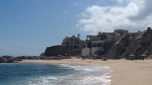 On the beach, sun-loungers, beach towels - New Listing Expansive Ocean Views From Living Room and Bedroom + Cooks Kitchen
 (B.C.S.)