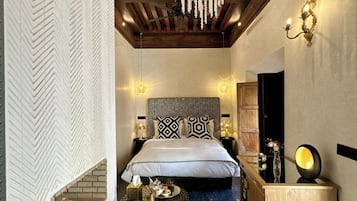 Phòng Suite Cao cấp, 1 giường cỡ queen | 1 phòng ngủ, bộ trải giường bằng vải cotton Ai Cập