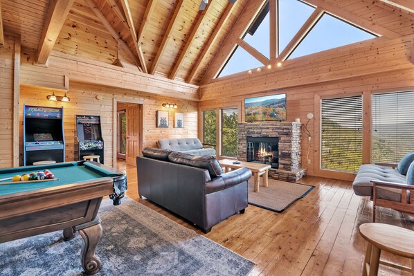 Cabin, Multiple Beds, Hot Tub, Mountain View (Smoky Mountain Bearadise) | Games room - Cabin w/ Theater, Games & Hot Tub! Sleeps 30! (Sevierville)