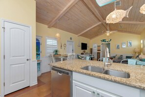 House, Multiple Beds, Patio (Mango Bungalow) | Interior - Mango Bungalow Sleeps 8 2 Community Pools (Port Aransas)