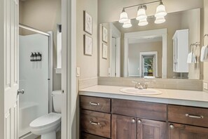 House, Multiple Beds, Fireplace, Garden View (The Haley House) | Bathroom | Hair dryer, towels