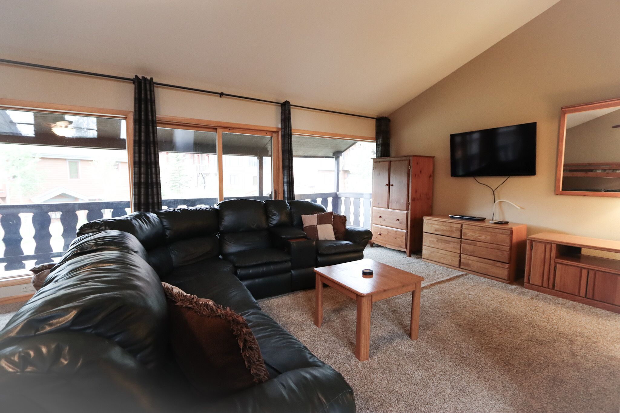 Condo, Multiple Beds, Balcony, Mountain View | Living area | TV, fireplace