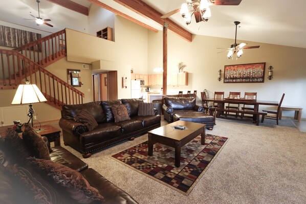 Condo, Multiple Beds, Balcony, Mountain View | Living area | TV, fireplace - Elk Trail Getaway (Winter Park)