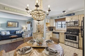 Condo, Multiple Beds, Kitchen (Boat Drinks Bungalow) | Private kitchen | Fridge, microwave, oven, stovetop - Resort Bungalow Private Boardwalk to the Ocean! (Hilton Head Island)
