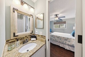 Condo, Multiple Beds, Kitchen (Boat Drinks Bungalow) | Bathroom | Combined shower/tub, hair dryer, towels