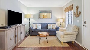 Condo, Multiple Beds, Kitchen (Boat Drinks Bungalow) | Living area - Resort Bungalow Private Boardwalk to the Ocean! (Hilton Head Island)