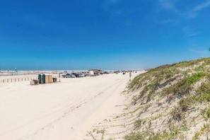 Vlak bij het strand