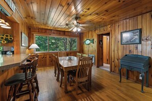 Cabin, Multiple Beds, Patio, Mountain View (Back in Time) | Dining - Rustic Lakefront Home w/ Beach! (Sevierville)