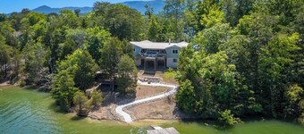 Rustic Lakefront Home w/ Beach!