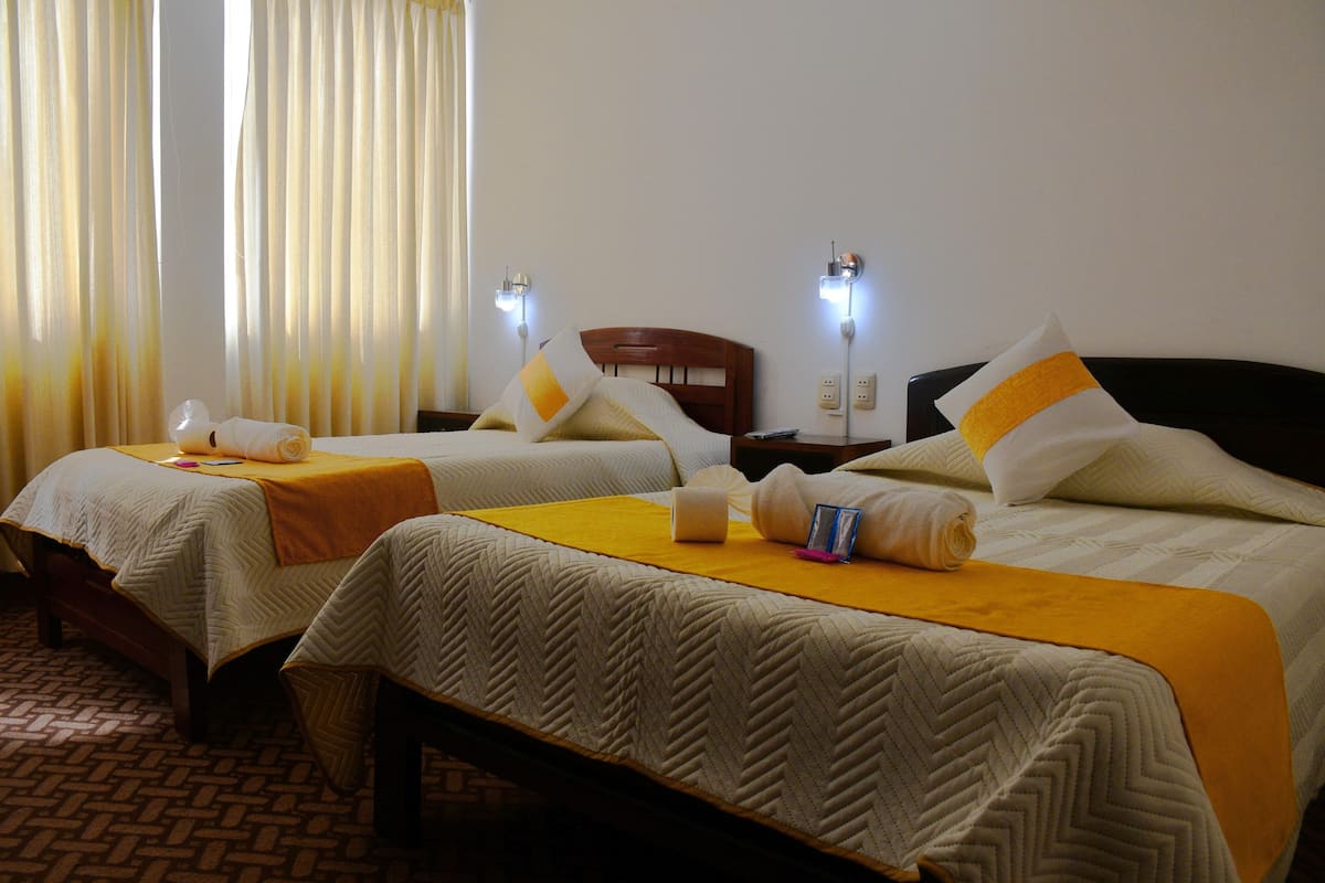 Family Double Room | Down comforters, desk, laptop workspace, free WiFi