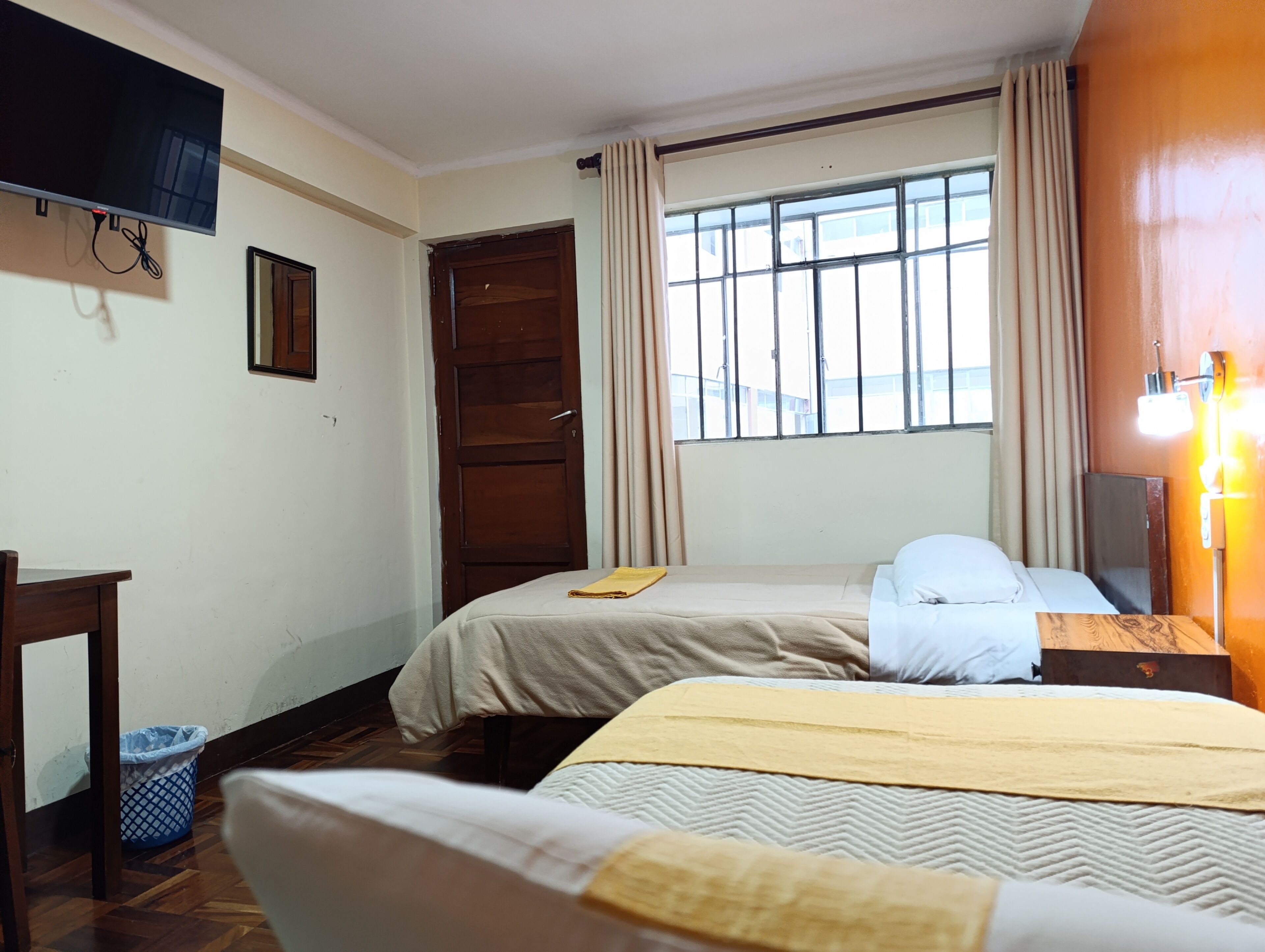 Down comforters, desk, laptop workspace, free WiFi