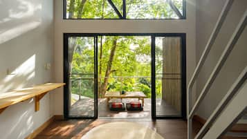 Deluxe-íbúðarhús á einni hæð | Stofa