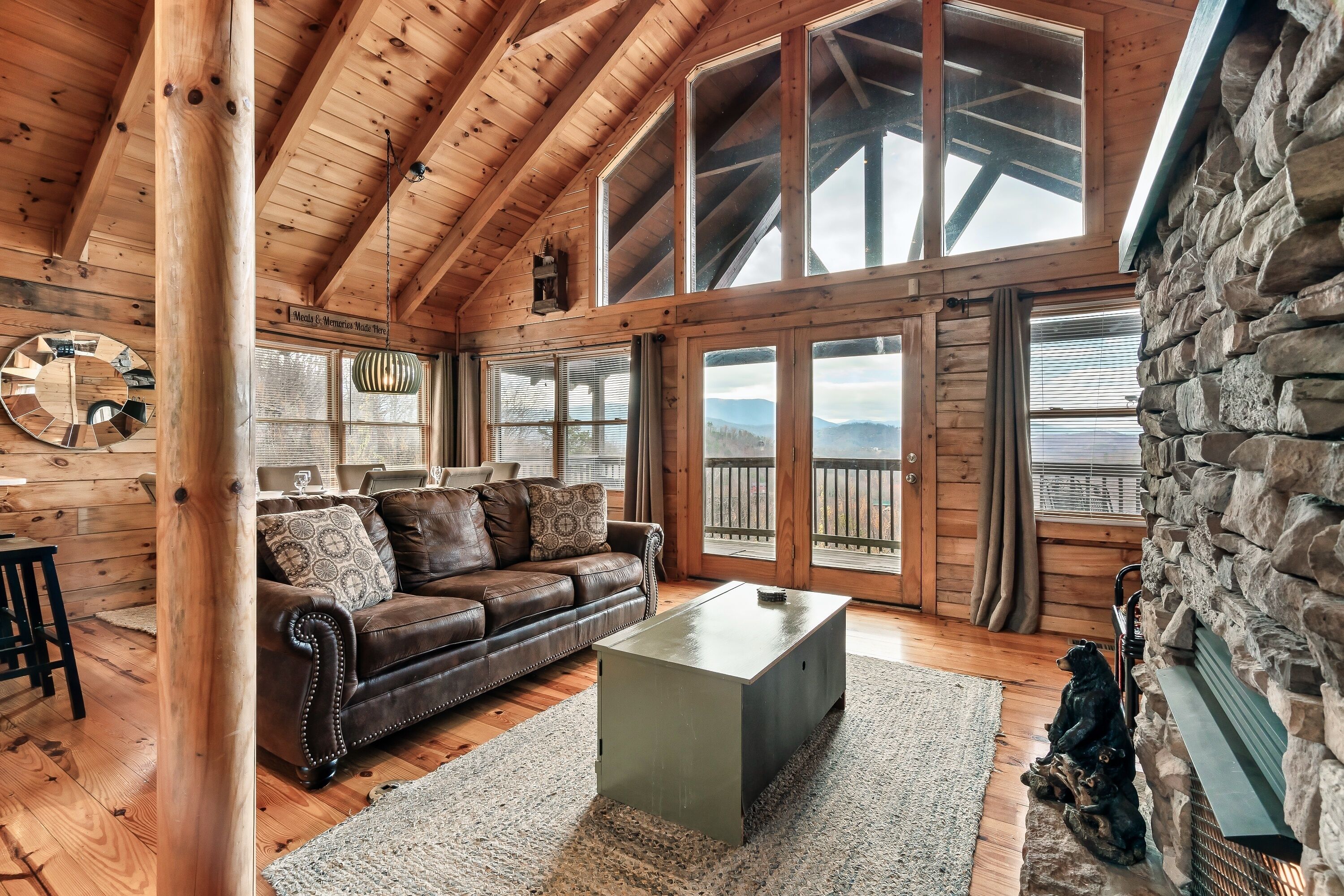 Smart TV, fireplace, table football