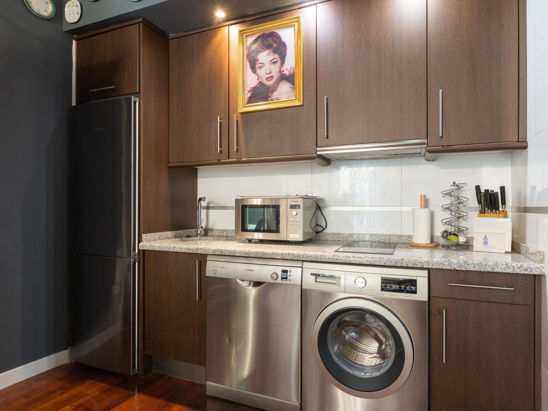 Kjøleskap, mikrobølgeovn, oppvaskmaskin og kaffetrakter/tekoker