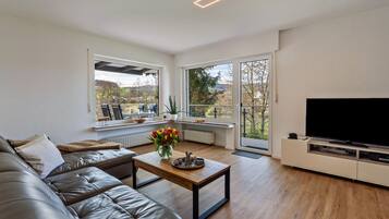 TV, DVD player, stereo