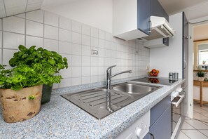 Fridge, oven, stovetop, dishwasher
