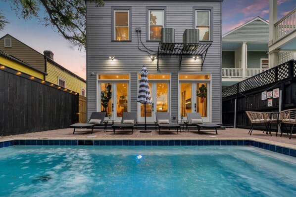 A heated pool