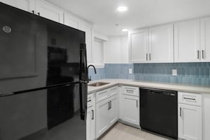 Fridge, microwave, oven, stovetop - Newly Renovated Ocean View 2BR Condo on 10th Floor (Myrtle Beach)