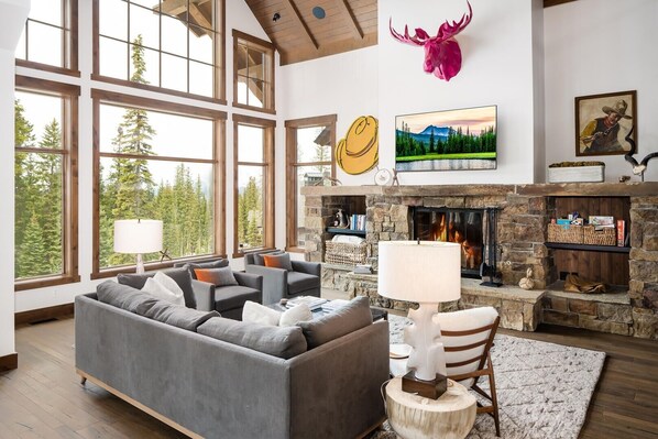 House, 6 Bedrooms | Living area - 4 Diversion Lane 6 Bedroom Home by Moonlight Basin Lodging (Big Sky)