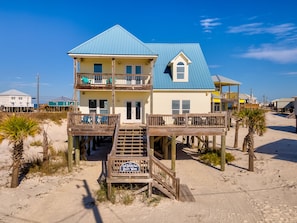 Exterior - Ocean view, steps from water, private bedroom balcony! - Shore Beats Work (Dauphin Island)
