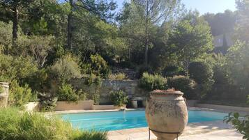 Piscine extérieure, piscine chauffée