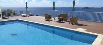 A true oceanfront villa with amazing sunsets and pool. Very nice location. 