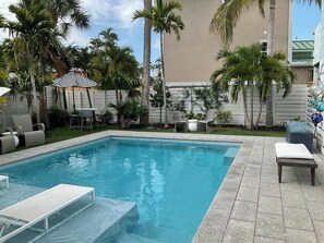 Outdoor pool, a heated pool