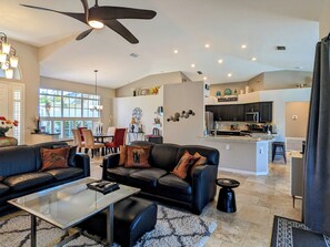 Smart TV - Luxury south facing waterfront home with heated salt pool and spa! (Cape Coral)