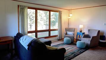 Smart TV, DVD player, books, stereo