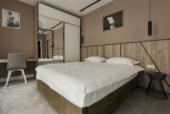 شقة لرجال الأعمال | 1 غرفة نوم ومكواة/لوح كي وواي فاي مجانًا