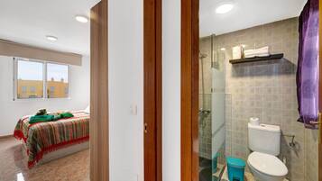 Ducha, secador de pelo, toallas